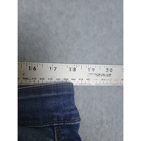 Judy Blue Jeans Womens 16W 36x26 Cropped Distressed High Rise Medium Fray Logo - Picture 6 of 13